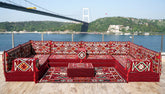 8 Thickness U Sofa Set, Moroccan Sofa Seating, Floor Seating Set, Turkish Sofa